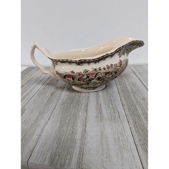 Vintage Johnson Brothers Friendly Village Gravy Boat No Plate - Picture 5 of 10